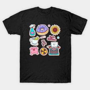 Pig Sticker Abstract T-Shirt